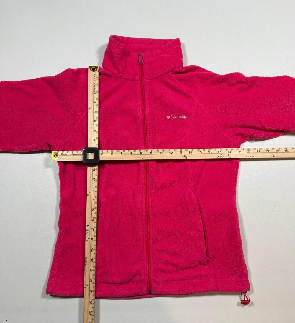 Columbia Jacket Womens Size M Pink Fleece Full Zip Pockets Lightweight Warm - Picture 4 of 6
